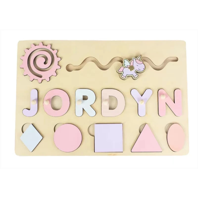 Mein Name & Ich – Personalisierte Montessori-Holzpuzzle