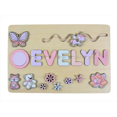 Mein Name & Ich – Personalisierte Montessori-Holzpuzzle