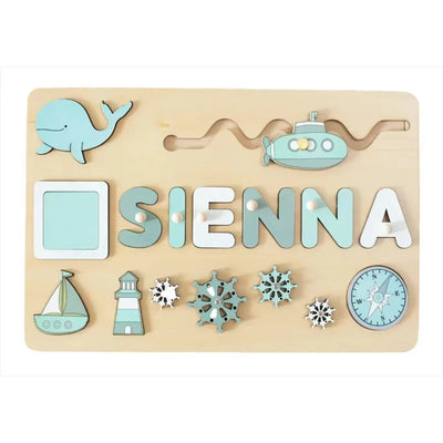 Mein Name & Ich – Personalisierte Montessori-Holzpuzzle