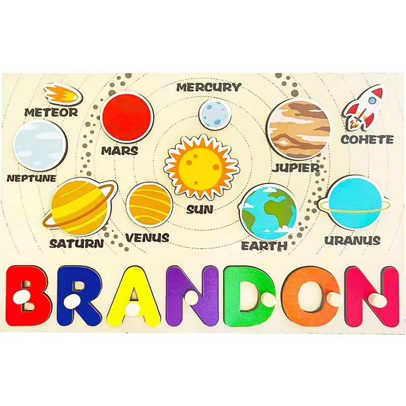 Mein Name & Ich – Personalisierte Montessori-Holzpuzzle