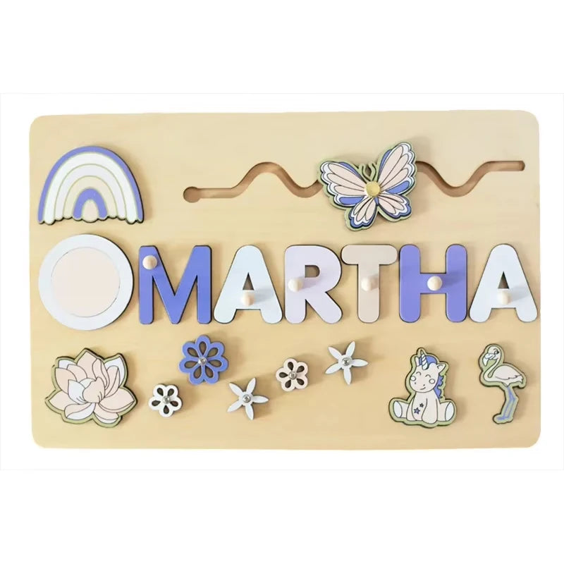 Mein Name & Ich – Personalisierte Montessori-Holzpuzzle