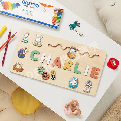 Mein Name & Ich – Personalisierte Montessori-Holzpuzzle