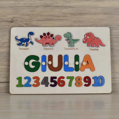Mein Name & Ich – Personalisierte Montessori-Holzpuzzle