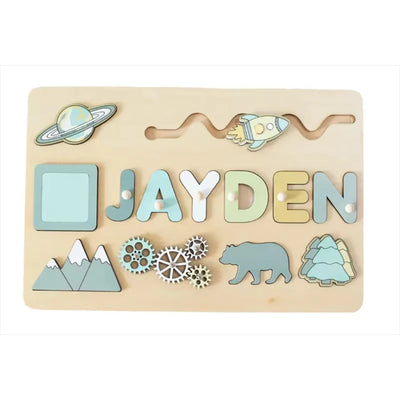 Mein Name & Ich – Personalisierte Montessori-Holzpuzzle