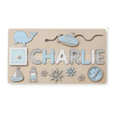 Mein Name & Ich – Personalisierte Montessori-Holzpuzzle