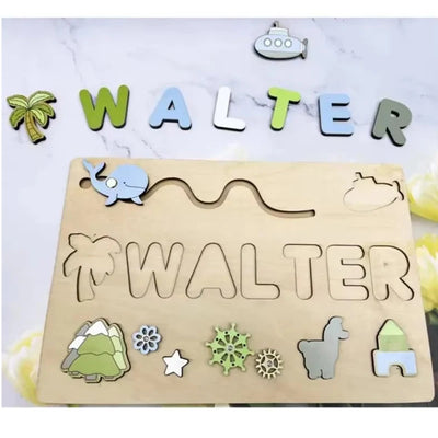 Mein Name & Ich – Personalisierte Montessori-Holzpuzzle