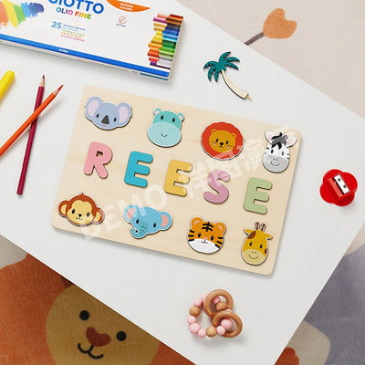 Mein Name & Ich – Personalisierte Montessori-Holzpuzzle