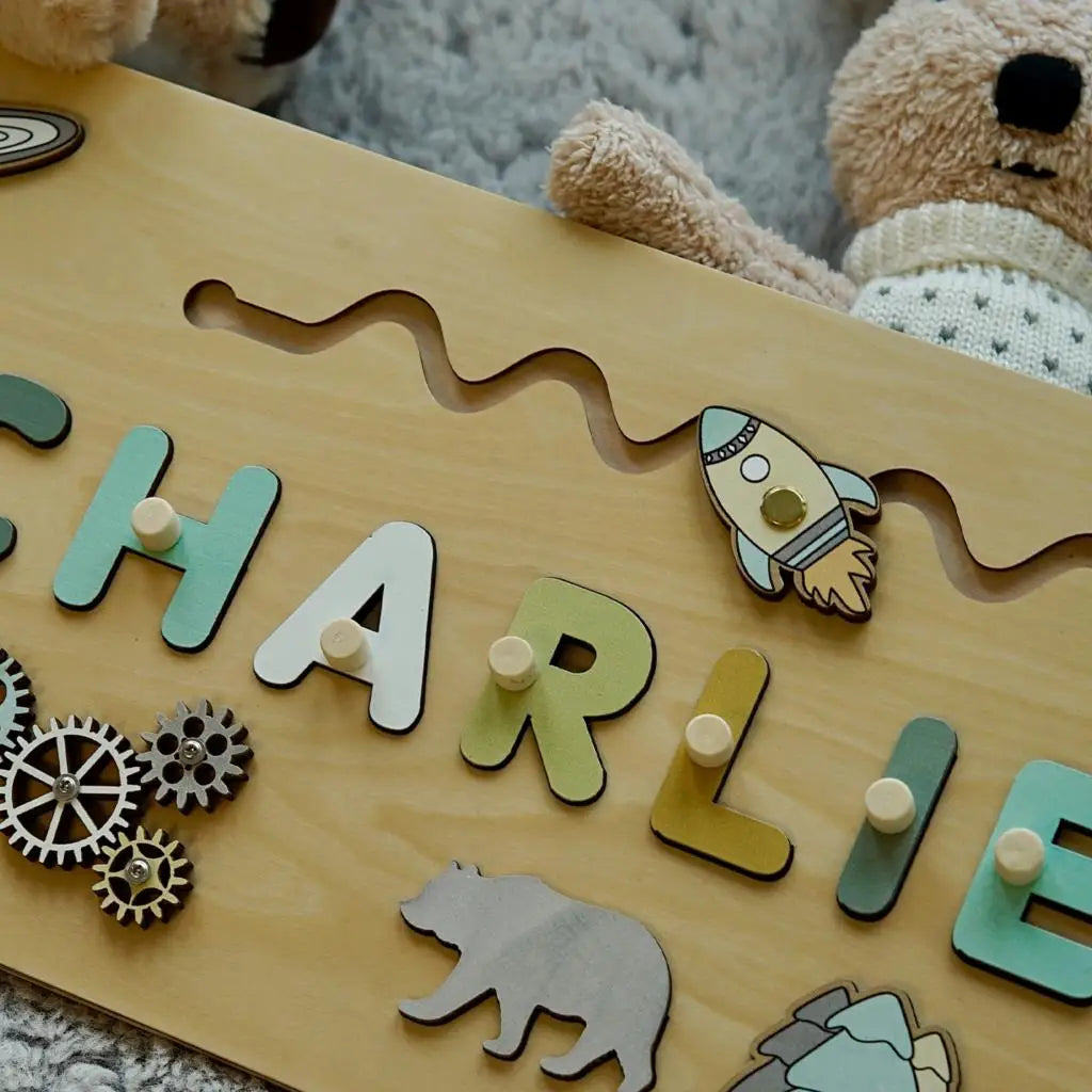 Mein Name & Ich – Personalisierte Montessori-Holzpuzzle