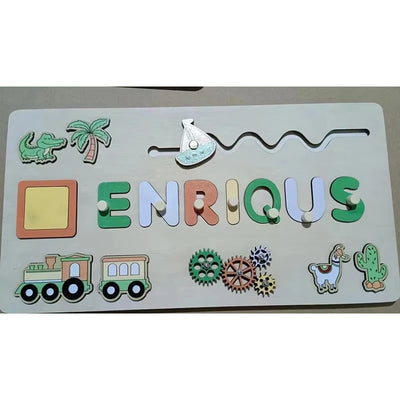 Mein Name & Ich – Personalisierte Montessori-Holzpuzzle